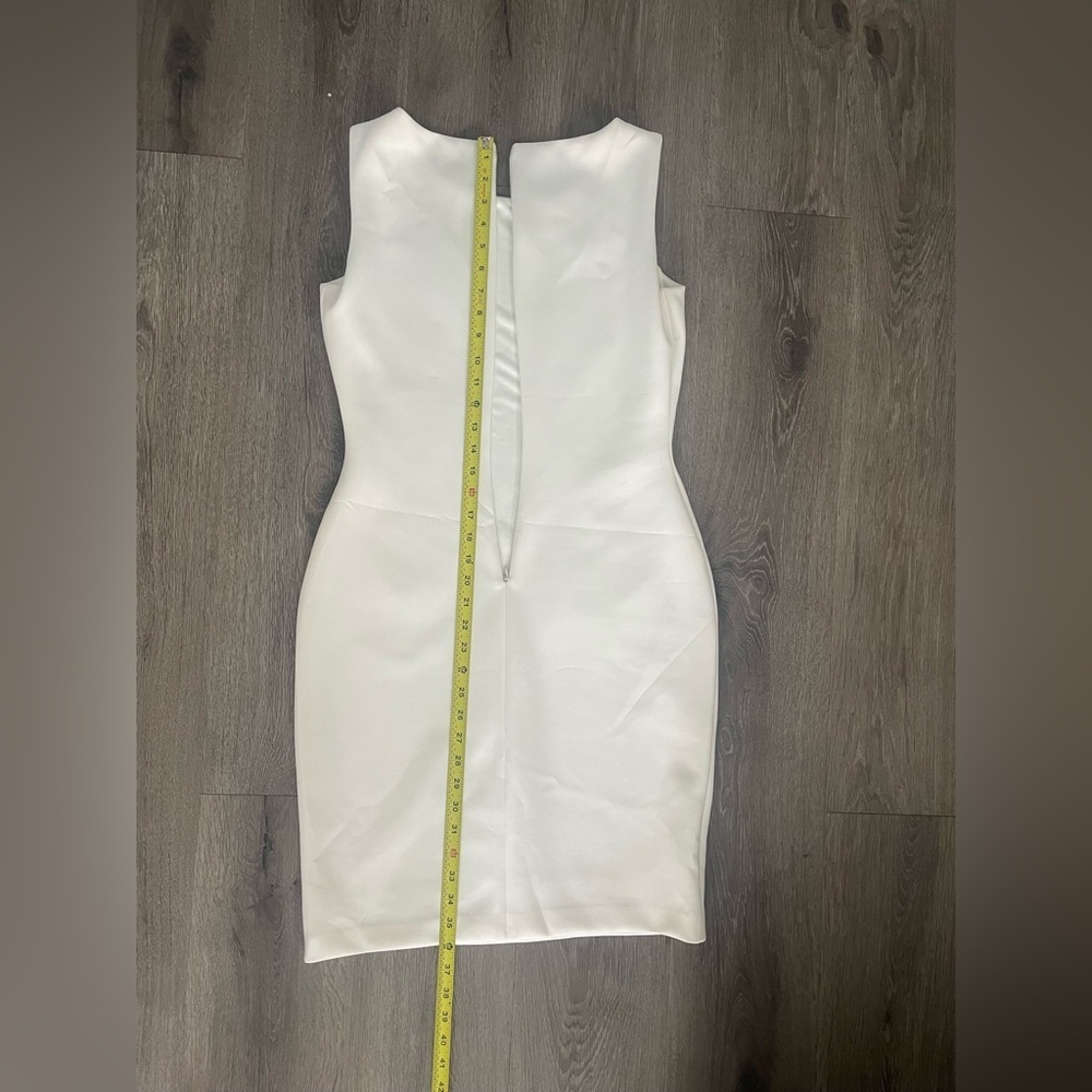 Calvin Klein White Dress with Silver Accents - Picture 4 of 9